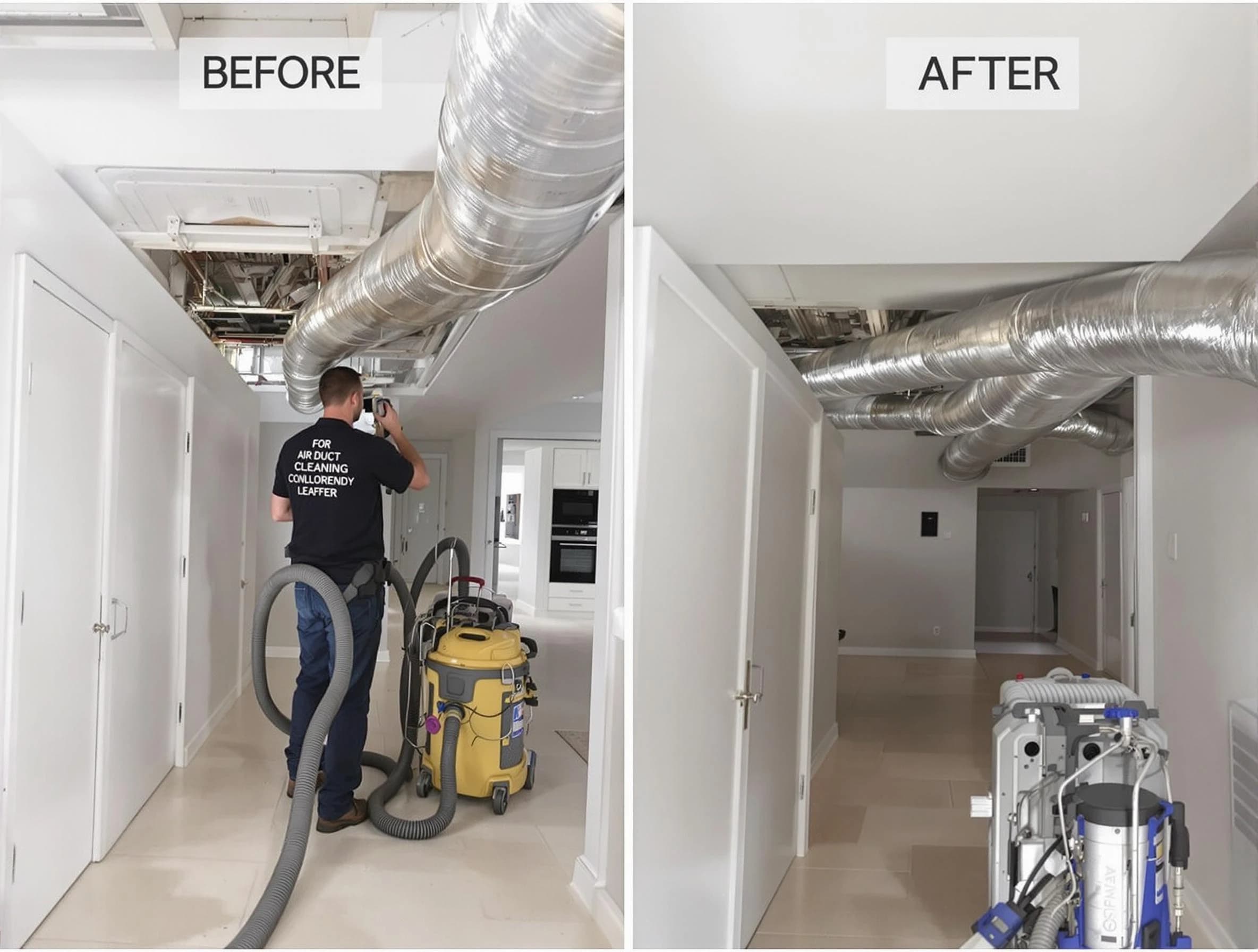 Dallas Air Duct Cleaning professional performing thorough air duct cleaning in Dallas