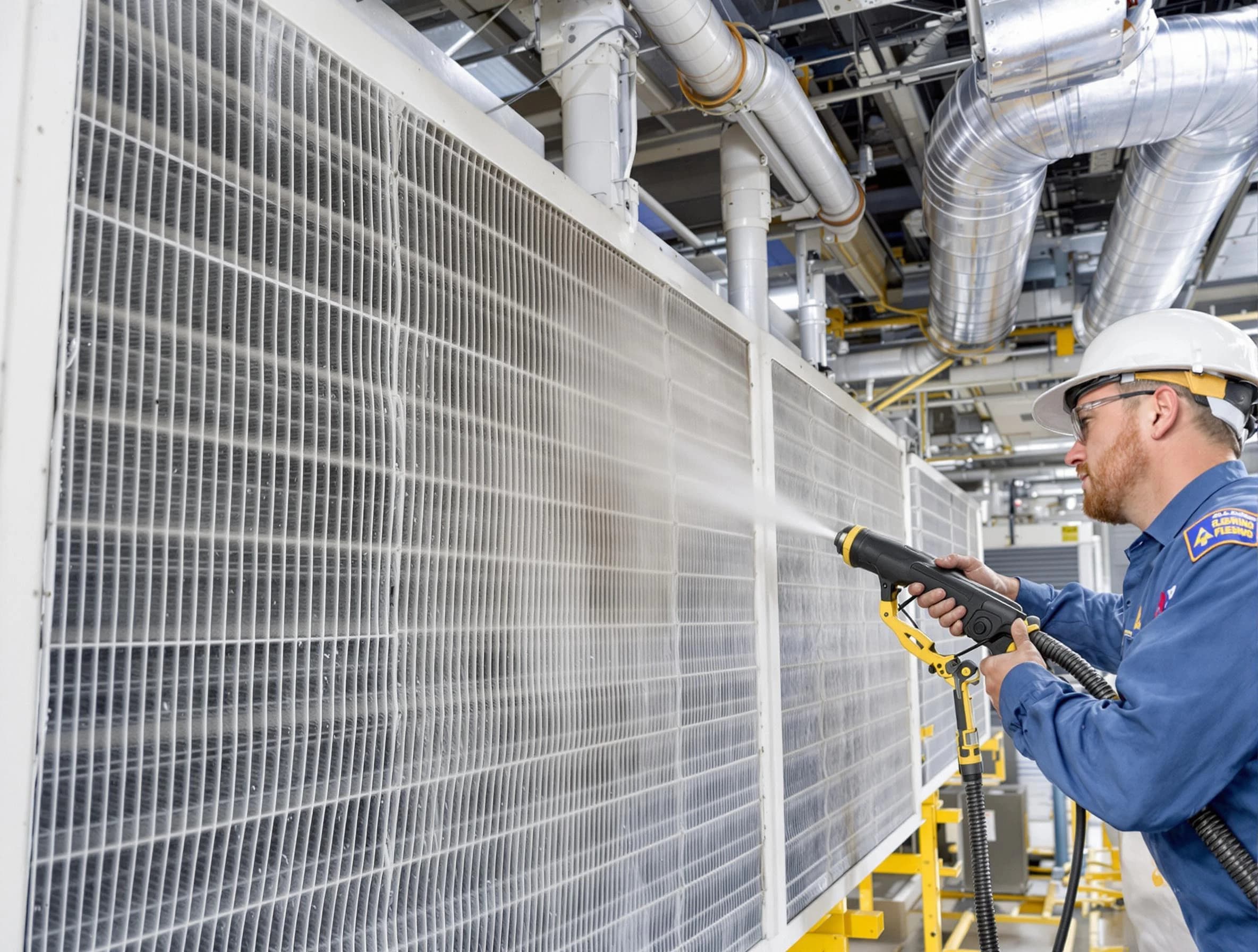 Professional commercial coil cleaning by Dallas Air Duct Cleaning in Dallas