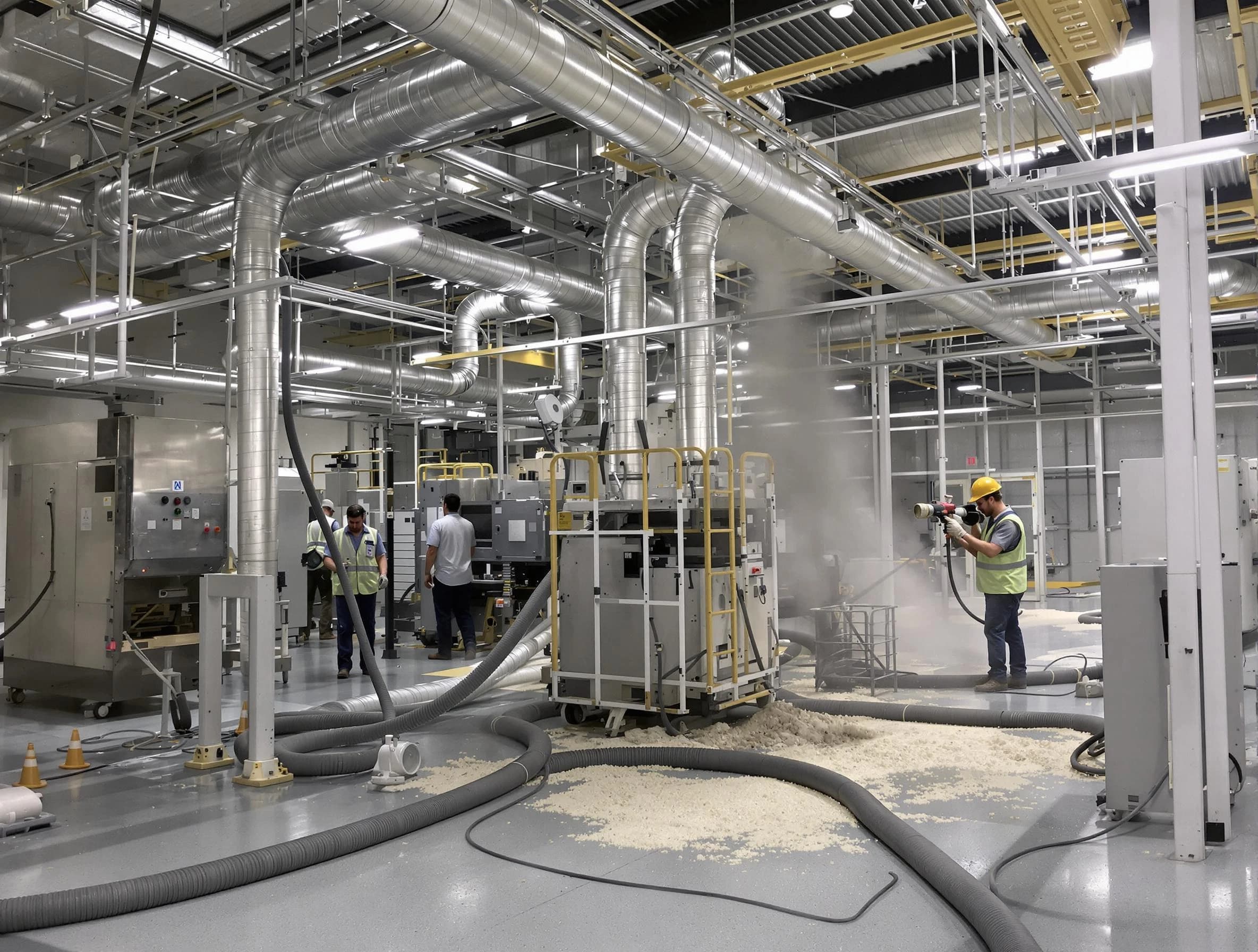 Heavy-duty industrial duct cleaning by Dallas Air Duct Cleaning in Dallas