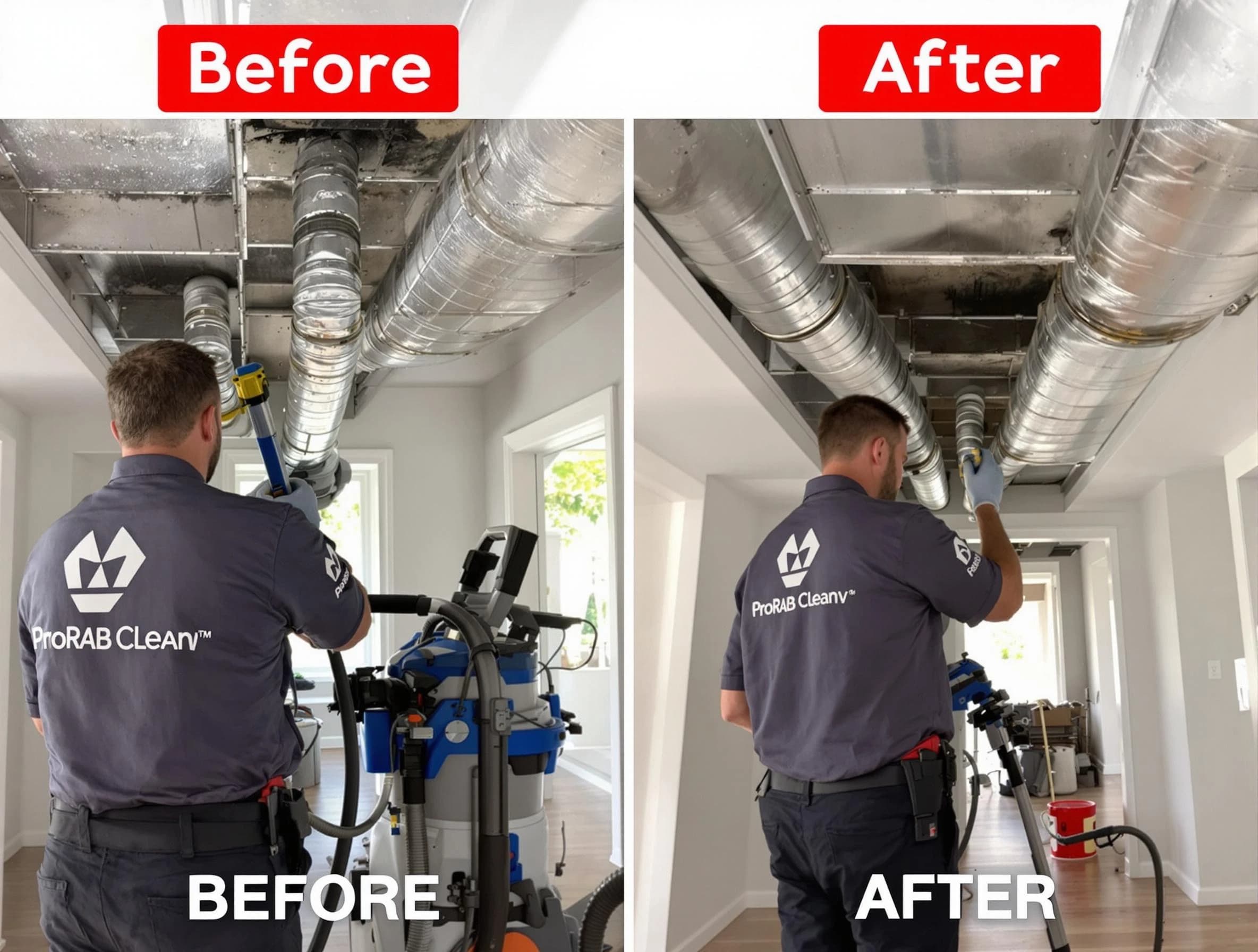 Dallas Air Duct Cleaning expert performing thorough residential duct cleaning in a Dallas home