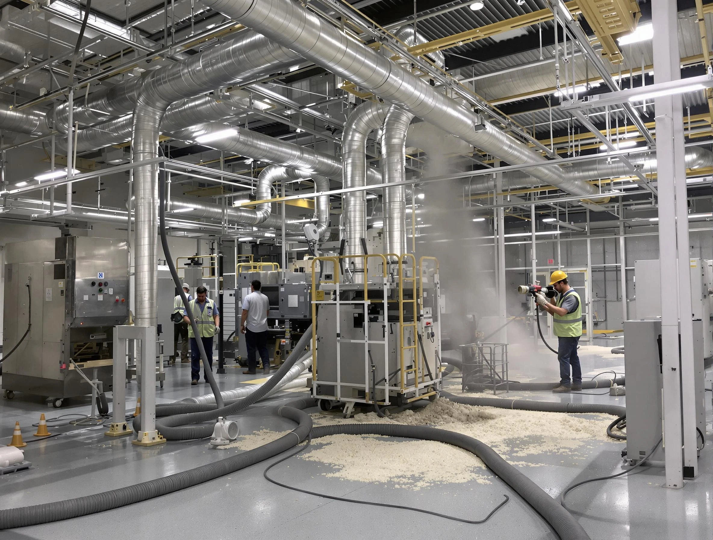 Heavy-duty industrial duct cleaning by Dallas Air Duct Cleaning in Dallas